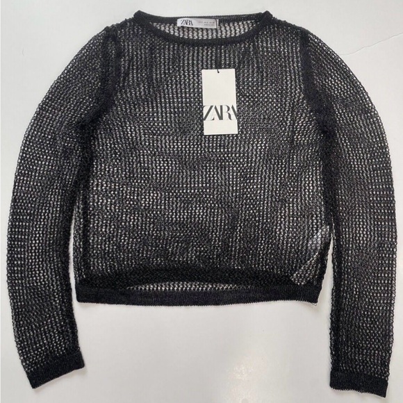 Metallic Mesh Knit Top - Picture 4 of 7